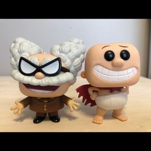 Captain Underpants Funko POP figure set of 2